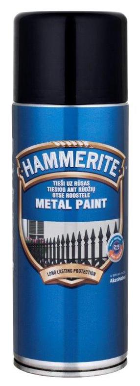 Aerozoliniai dažai Hammerite Smooth, paprastieji, juoda sp., 0.4 l