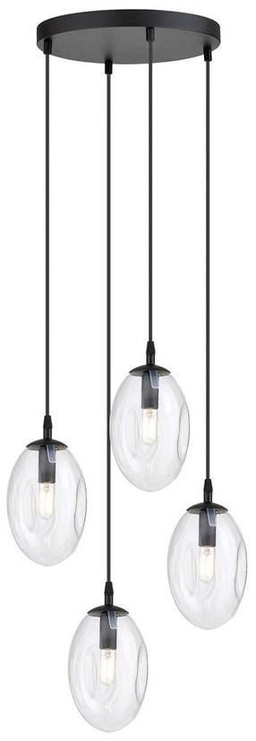 Lampa karināms Emibig Astral 4 BL Premium, E14, 4, caurspīdīga krās./melna krās. / melna krās., 10 x 20 cm