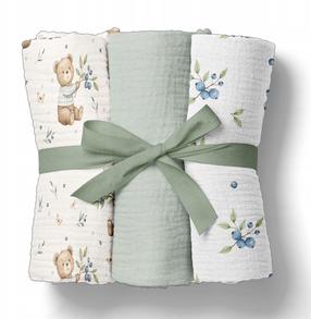 Autiņi Bocioland Muslin BL302, 70 cm x 70 cm, 3 gab.