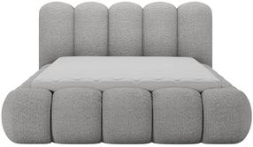 Lova pusantros vietos Oloroso Bouclé Royal 04, 140 x 200 cm, pilka sp., be čiužinio, su grotelėmis