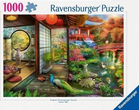 Pusle Ravensburger Kyoto Japanese Garden Teahouse, 50 cm x 70 cm, 1000 tk, mitmevärviline
