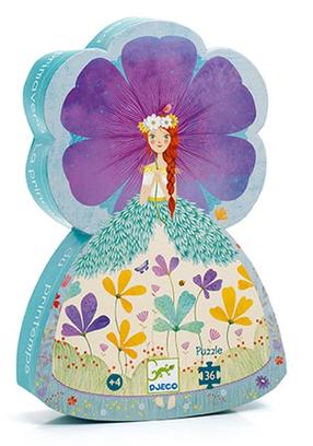 Dėlionė Djeco Silhouette The Princess Of Spring DJ07238, 30 cm x 42 cm, 36 vnt., įvairių spalvų
