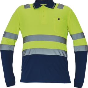 Darba krekls vīriešu Cerva Leon HV, zila krās./dzeltena krās., 5XL izmērs