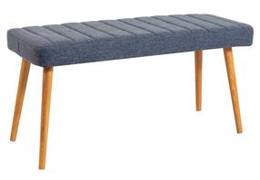 Prieškambario suoliukas Kalune Design Stormi, pušies sp/tamsiai mėlyna sp., 100 cm x 39 cm x 48 cm