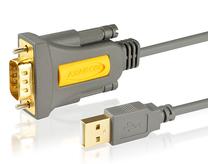 Adapteris Axagon ADS-1PQ USB 2.0, RS-232 female, 1.5 m, zelta krās./pelēka krās.