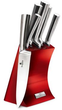 Virtuvinių peilių komplektas Berlinger Haus Metallic Line Burgundy Edition BH-2450, 6 vnt.
