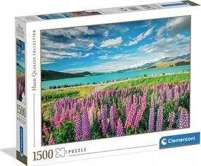 Пазл Clementoni Lupins At Lake Tekapo 31728, 59.2 см x 84.4 см, 1500 шт., многоцветный