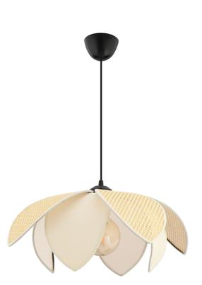 Lampa griesti Opviq Peony Hazeran 390FLH2954, E27, 1 x 40 W, krēmkrāsa krās. / melna krās., 40 x 40 cm