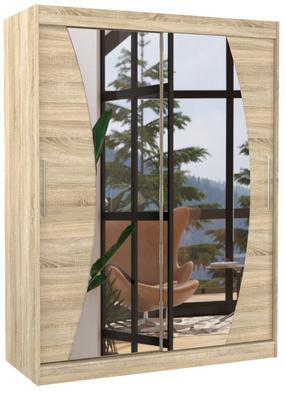 Spinta ADRK Modesto 150, rusva sp., 58 cm x 150 cm x 200 cm, su veidrodžiu