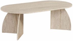 Kavos staliukas Nordure Melina, travertine sp., 60 cm x 120 cm x 40 cm