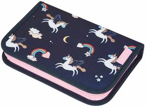 Penalas Herlitz Dreamy Unicorn, 20.5 cm x 14 cm, rožinė sp./tamsiai mėlyna (navy) sp.