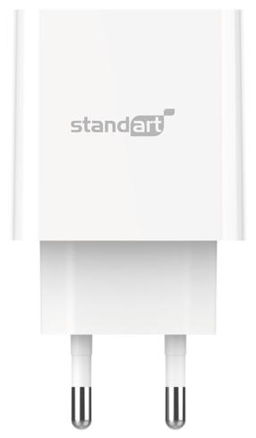 Telefona lādētājs Standart GT-RJ334, USB, balta krās., 18 W