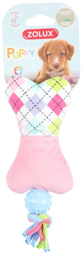 Игрушка для собаки, плюшевый Zolux Plush Toy Bone, розовый цв.