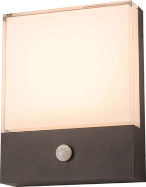 Sieninis lauko šviestuvas AZzardo Civita, 12W, LED, IP54, tamsiai pilka sp., 5 cm x 20 cm