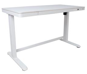 Kompiuterio stalas reguliuojamo aukščio Home4you Ergo 18695, 120 cm x 60 cm, 121 cm, balta sp.