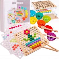 Lavinimo žaislas LearnHow Bead Holder, įvairių spalvų
