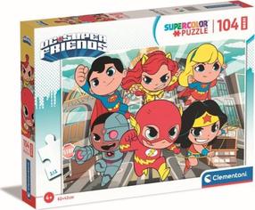 Puzle Clementoni DC Superfriends 466913, 42 cm x 62 cm, 104 gab., daudzkrāsaina