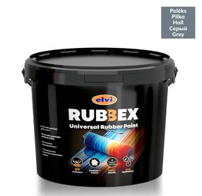 Akriliniai gumos pagrindo dažai Rubbex, pilka sp., 3.5 kg