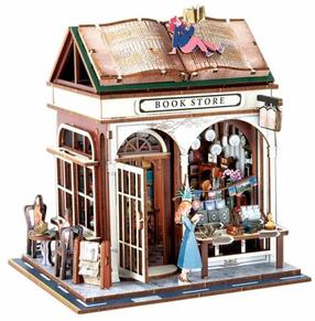 3D пазл Street View Series Book Store ZA6014, 14.5 см x 16 см, 148 шт., многоцветный
