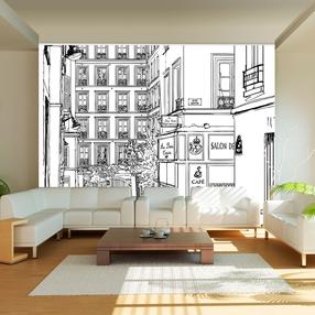 Fototapeet Artgeist A Walk Through Parisian Streets XXLFTNT1079, 231 cm x 231 cm