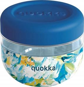 Пищевой контейнер Quokka Blue Peonies, 0.5 л, 10.5 см x 10.5 см, синий цв.