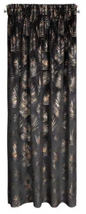 Naktinė užuolaida Gloria, aukso sp./juoda sp., 140 cm x 300 cm