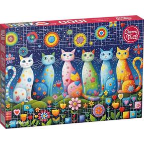 Dėlionė CherryPazzi Cute Whiskers 31285, 50 cm x 70 cm, 1000 vnt., įvairių spalvų