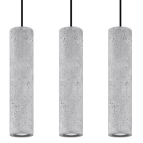 Valgusti rippuv Sollux Luvo 3L SL.0655, GU10, 3 x 40 W, hall v. / must v.
