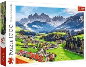 Puzle Trefl St Maddalena Dolomites Italy 10946, 48 cm x 68.3 cm, 1000 gab., daudzkrāsaina