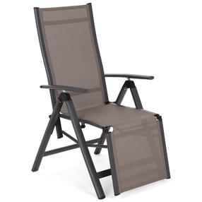 Zvilnis Ibiza Relax 598632, brūna krās./pelēka krās., 140 cm x 60 cm x 83 - 110 cm