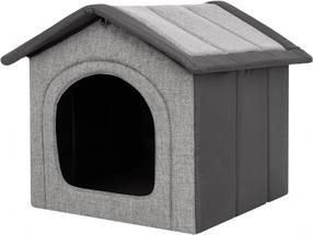 Šuns būdelė Hobbydog Inari R1 BUIJSG3, grafito sp./šviesiai pilka sp., R1