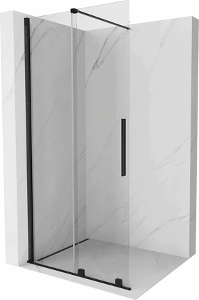 Dušo sienelė Mexen Walk-In Velar, 100 cm x 200 cm, juoda sp./grūdintas