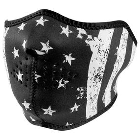 Maska motobraucēja Zanheadgear Flag, balta krās./melna krās.