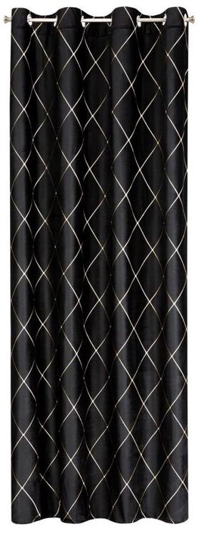 Naktinė užuolaida ZKFI-03, aukso sp./juoda sp., 140 cm x 250 cm