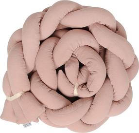 Apsauginis bortelis BabyMatex Muslin, rožinė sp., 200 cm x 30 cm