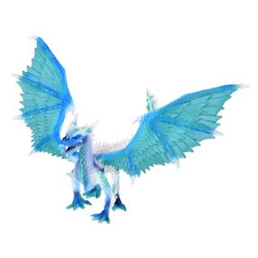 Rotaļlietu figūriņa, pūķis ZA5017, 20 cm, zila krās./balta krās./zaļa krās.
