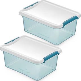 Pārtikas kastes komplekts Orplast Arctic Line, 1.6 l, 19.5 cm x 15 cm, zila krās., 2 gab.