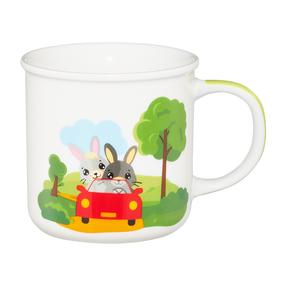 Puodelis Ambition Betty and Bunny Car, balta sp./žalia sp., 0.24 l