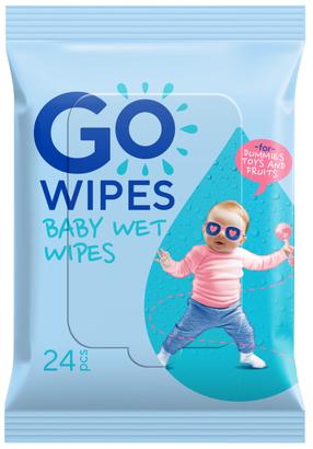 Mitrās salvetes GO WIPES BABY, 1 sl, 24 gab.