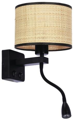 Valgusti seinale Candellux Lighting Polo, E27, 3000 °K, 2 x 40 W, must v./beež v. / must v.