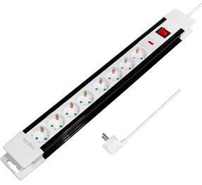 Buitinis ilgintuvas Logilink LPS207, 3 x 1,5 mm², 3 m, 8 lizdų, su jungikliu, balta sp./juoda sp.