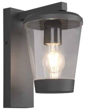 Sieninis lauko šviestuvas Trio Cavado 211060142, 40W, E27, IP44, antracito sp., 16 cm x 28 cm