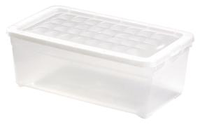 Daiktadėžė su dangčiu, daiktų saugojimo Curver 162118, 5.7 l, skaidri, 34.3 x 19.5 x 12.5 cm