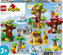 Konstruktorius LEGO® DUPLO® Laukiniai pasaulio gyvūnai 10975, 142 vnt.