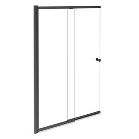 Vonios sienelė Besco Easy Slide, 100 cm x 150 cm, skaidri sp./juoda sp./skaidrus