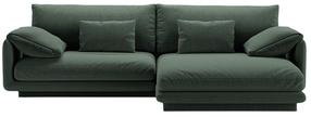 Kampinė sofa Micadoni Torino Structured, žalia sp., dešininė, 250 x 170 cm x 83 cm