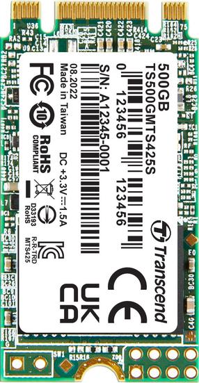 Kietasis diskas (SSD) Transcend MTS425S, 0.85", 500 GB