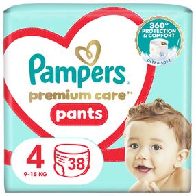 Sauskelnės-kelnaitės Pampers Premium Care Pants, 4 dydis, 9 - 15 kg, 38 vnt.