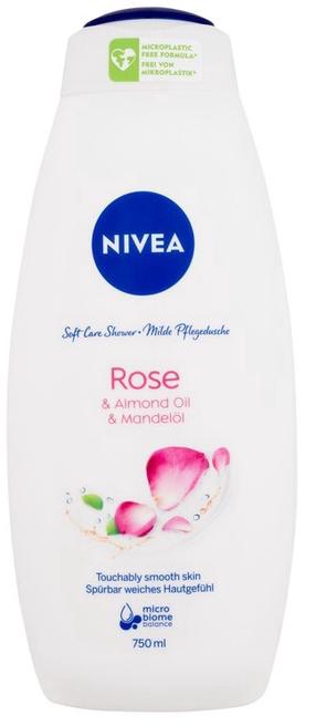Kūno prausimosi kremas Nivea Rose & Almond Oil, 750 ml
