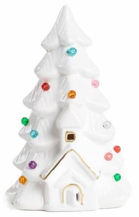 Žvakidė Homla Lapland Christmas Tree, keramika, 17.2 cm, balta